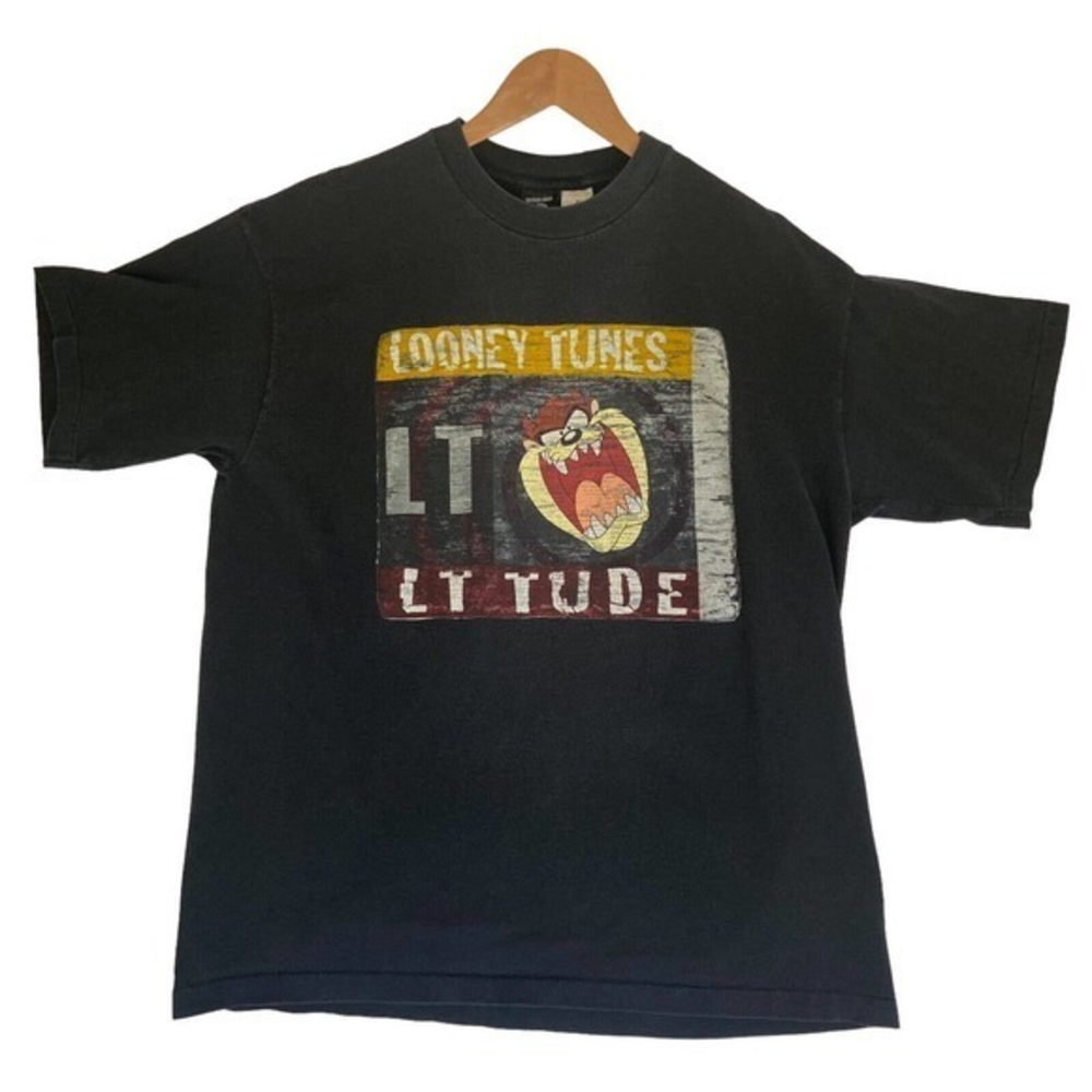 Vintage 1995 Looney Tunes Taz Shirt Rare‎ LT Tude Single Stitch USA Made WB